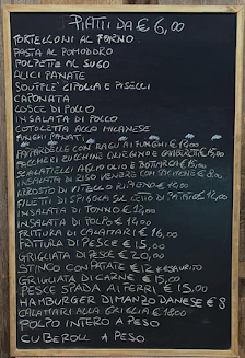 Menu lavagna principale