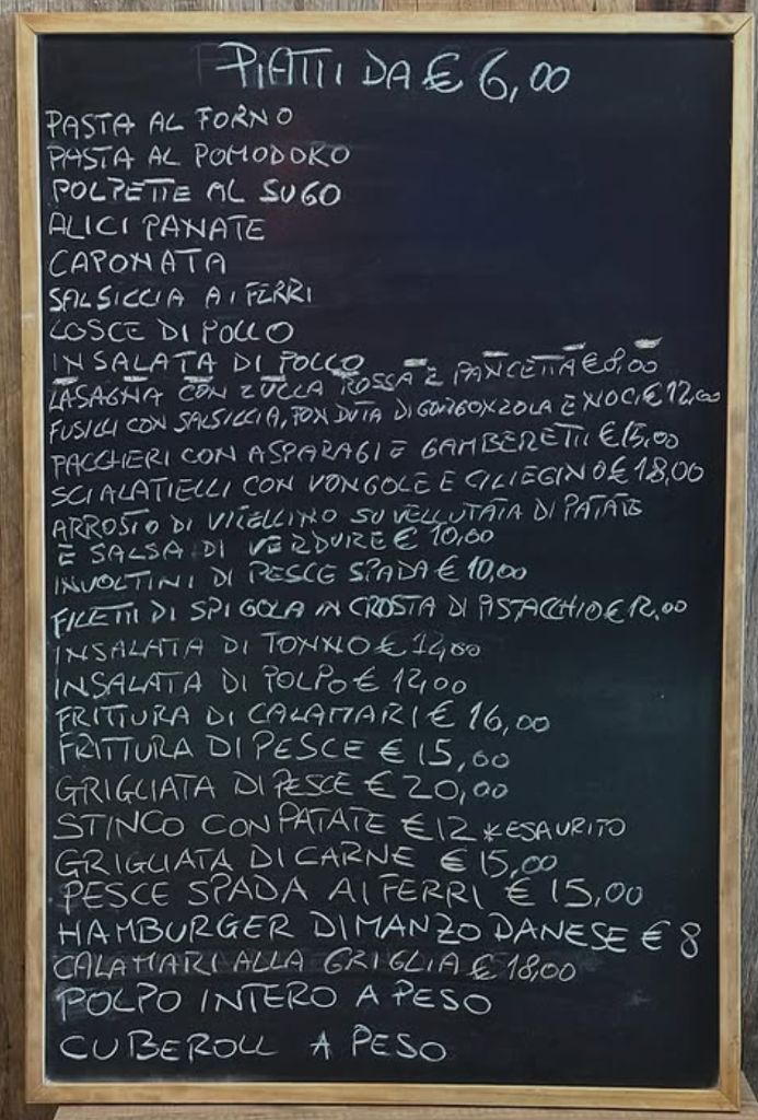 Menu del giorno ComeDaLuca - Lasagne, fusilli con salsiccia, arrosto di vitello