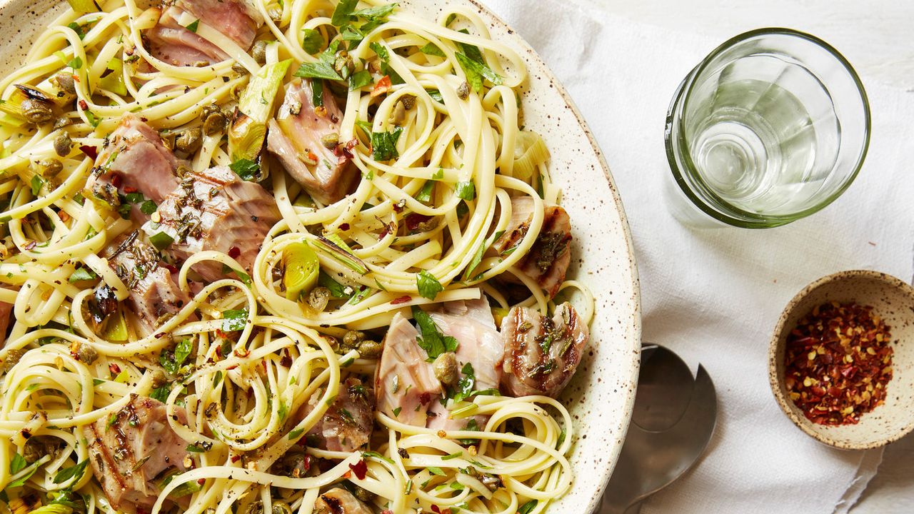 Linguine con tonno grigliato - Specialità mediterranea